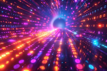 Digital Binary Technology Background created with Generative AI