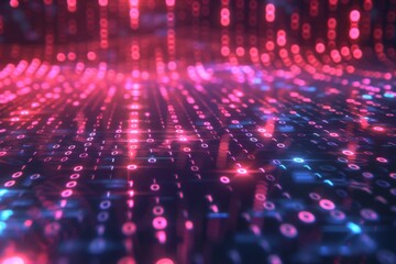 Digital Binary Technology Background created with Generative AI