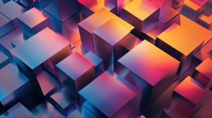Dynamic Geometric Fusion Vibrant Abstract Pattern for Graphic Design Projects