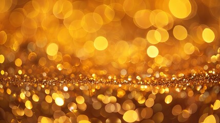 glittering gold festive background with shimmering bokeh lights abstract