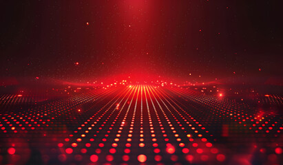Poster - Abstract matrix red background