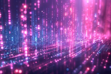 Digital Binary Technology Background created with Generative AI