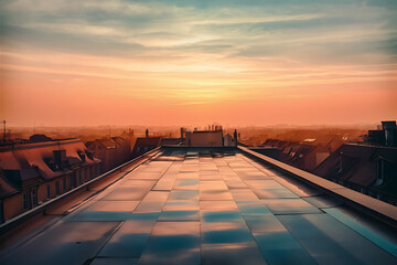 Wall Mural - sunset at the pier