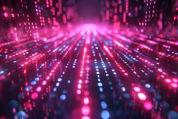 Digital Binary Technology Background created with Generative AI