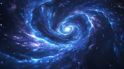 Wall Mural - swirling cosmic nebula with glowing stars and galaxies futuristic space background created with ai t
