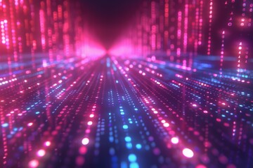 Digital Binary Technology Background created with Generative AI