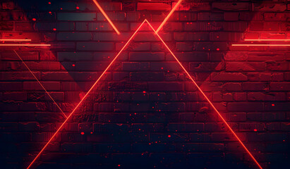 Poster - Abstract matrix red background