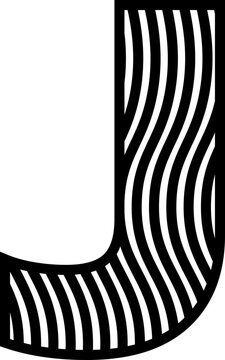 Wave line English font vector shape