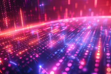 Digital Binary Technology Background created with Generative AI