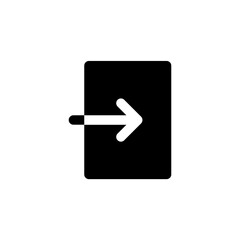 Poster - arrow Login icon - Enter symbol, log in account icon button - arrow and door icon entry symbols. web vector icon