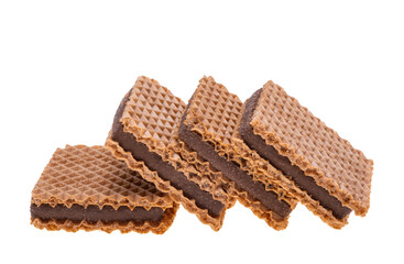 Sticker - chocolate square wafers isolated