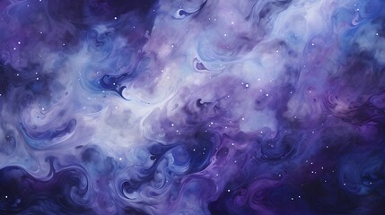 Wall Mural - Galaxy Dream: Swirls of cosmic purple, starry white, and deep black with a starry texture.