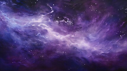 Wall Mural - Galaxy Dream: Swirls of cosmic purple, starry white, and deep black with a starry texture.