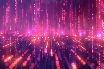 Digital Binary Technology Background created with Generative AI