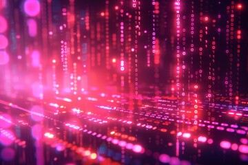 Digital Binary Technology Background created with Generative AI