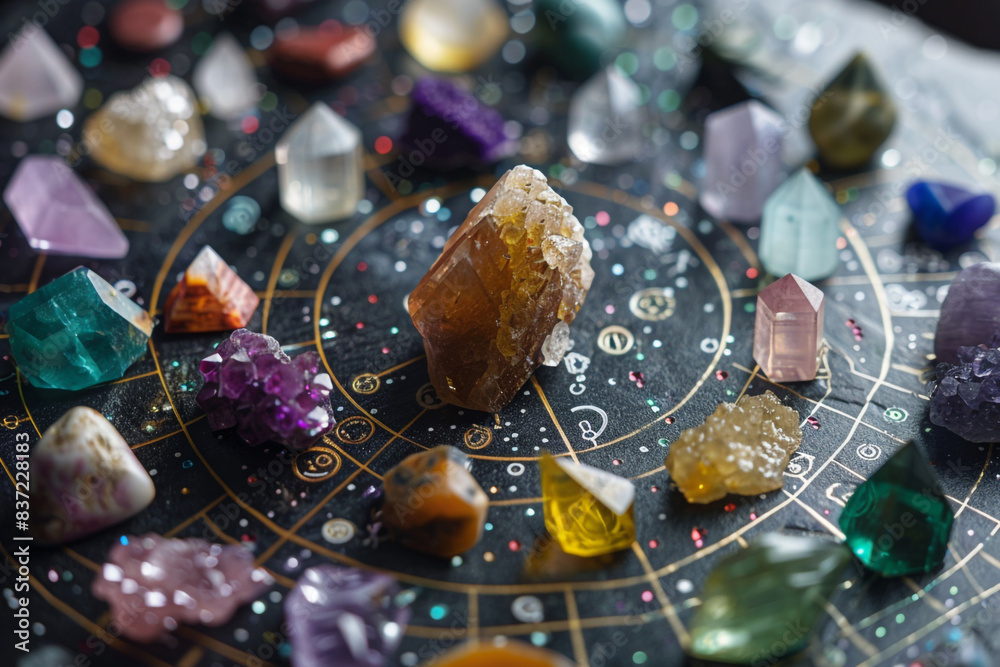 Esoteric Rocks Astrology and spirituality background,energy, gemstones for zodiac ...
