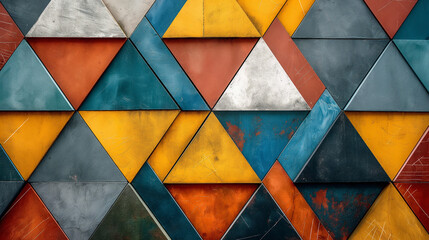 Wall Mural - geometric shapes with different colours