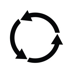 Poster - Loading circle arrow icon. Circular arrow vector icon, circular arrow logo design, redo loop  round arrow isolated on white background. 