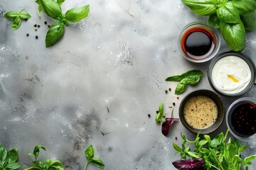 Poster - A table topped with various bowls of food, great for a buffet or picnic scene