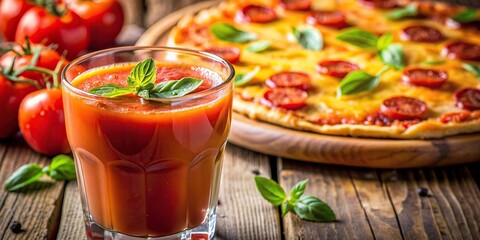close up of a pizza juice , food, italian, cuisine, close-up, delicious, tomato, cheese, mozzarella,