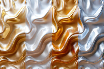 Sticker - Abstract Gold and Silver Fabric Texture Background