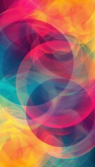 Poster - Create eye-catching abstract background with colorful circles for trendy designs
