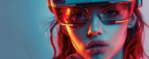 Girl wearing sci-fi glasses