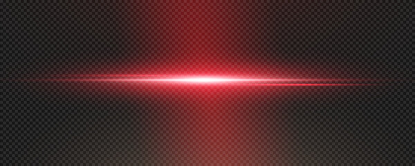 Wall Mural - Set of realistic vector red stars png. Set of vector suns png. Red flares with highlights. Horizontal light lines, laser, flash.	