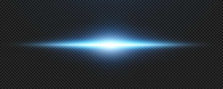 Set of realistic vector blue stars png. Set of vector suns png. White flares with highlights.	