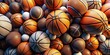 © Sangpan - Abstract generative image of basketballs and sports gear in a dynamic pattern