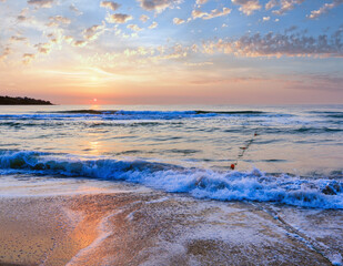 Wall Mural - sea beach sunrise view (bulgaria)..