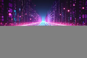 Digital Binary Technology Background created with Generative AI