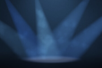 Wall Mural - product showcase with volume light and smoke. use as montage for product display.