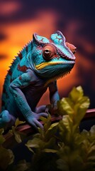 close up of a chameleon, generative ai