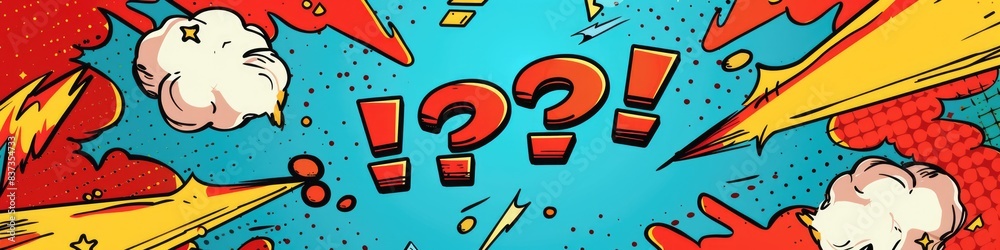 Arrow Cartoon. Vibrant Comic Cartoon Symbols: Question Mark ...