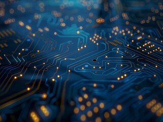 Poster - Abstract illustration of data flowing through nodes in a network, with binary code and AI algorithms in the background, futuristic technology wallpaper with digital waves in the background.