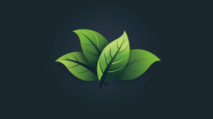 Three Leaf Logo Design for Finance, Business, and Consulting in Green Nature Theme