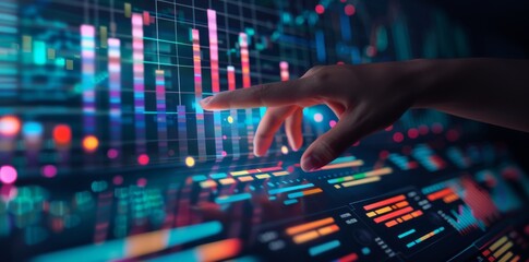 Poster - Using AI to analyze big data for business analytics. Mining, filtering, sorting, clustering and machine learning.