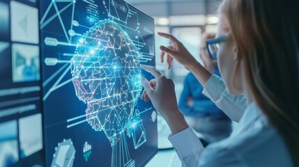Poster - using machine learning and analytics to visualize and analyze data on a computer screen. business, f