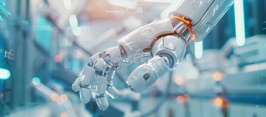 Poster - A smart factory automated machine using augmented reality technology, futuristic industry technology, and robot arm control for the future of manufacturing