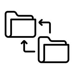 Poster - file transfer manager icon line vector design