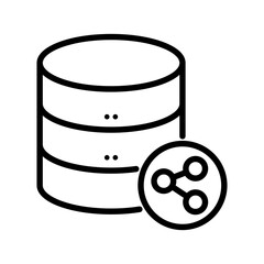 Poster - database share icon vector design