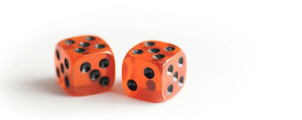 Game of chance gambling concept. Dice of luck with white background, featuring colorful dice in motion, symbolizing randomness and probability.