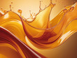 © behzadillustrations - caramel, vague, transparent , clapoter, orange, huile,  couleur, liquide, eau, d encre, abattre, conception, illustration, vecteur, mouvement