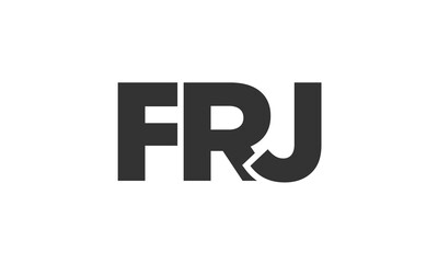 Poster - FRJ logo design template with strong and modern bold text. Initial based vector logotype featuring simple and minimal typography. Trendy company identity.