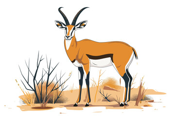 Canvas Print - Antelope isolated vector style