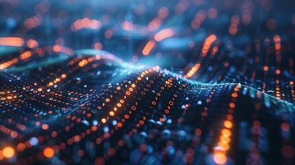 Ideal Digital Background for AI, Data Transmission, and Encryption