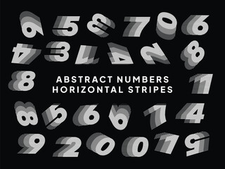 Poster - number font with abstract line pattern