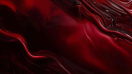 Wall Mural - Dark red liquid, fluid, silky texture with shimmer and shine. 