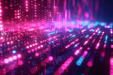 Digital Binary Technology Background created with Generative AI